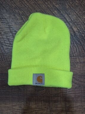 Carhartt Men's High-Visibility Lime Green Toboggan Beanie One Size Gorpcore
